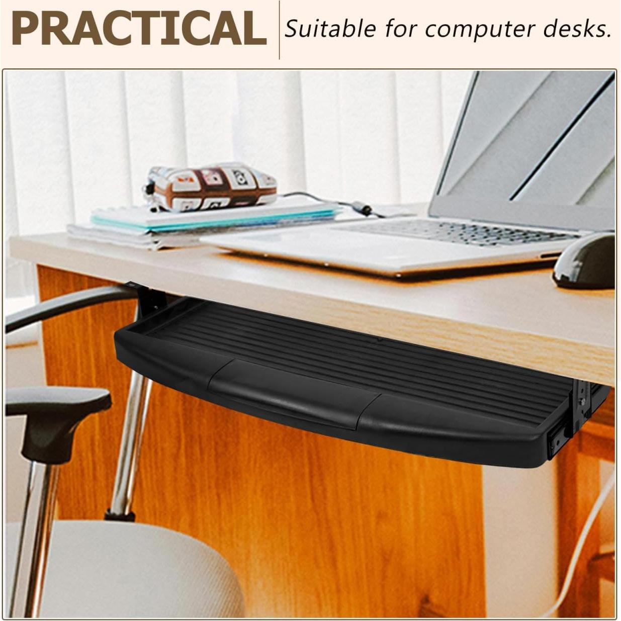 Bandeja para Teclado Ajustable DIYEAH Negra 53x25cm Ergonómica