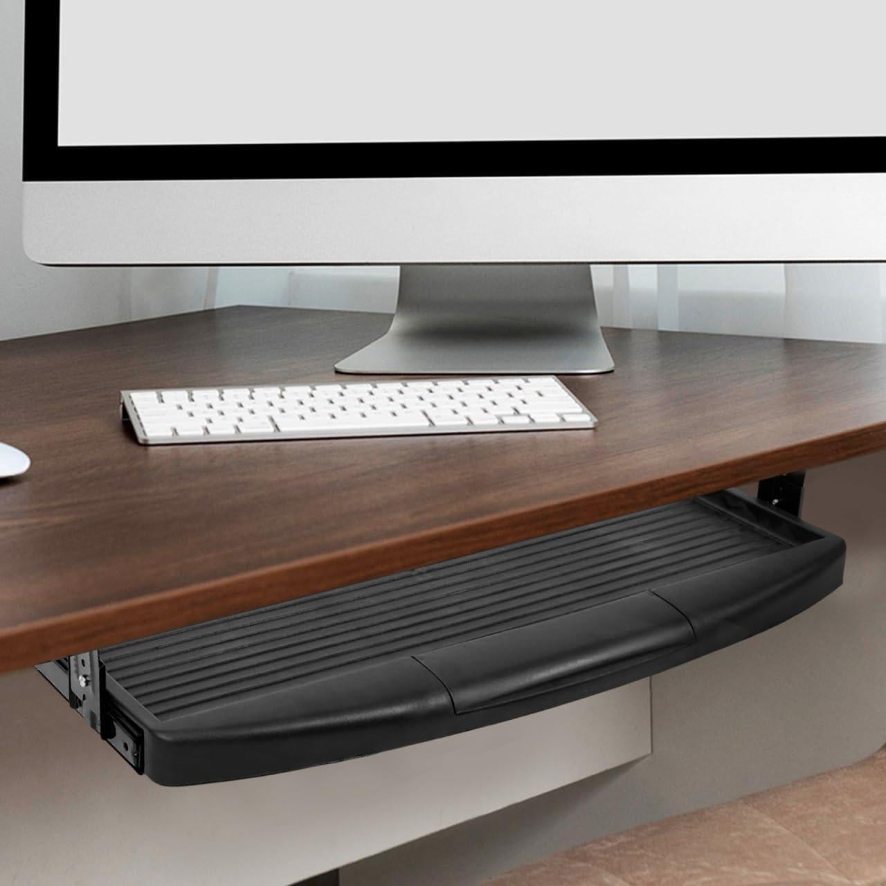 Bandeja para Teclado Ajustable DIYEAH Negra 53x25cm Ergonómica