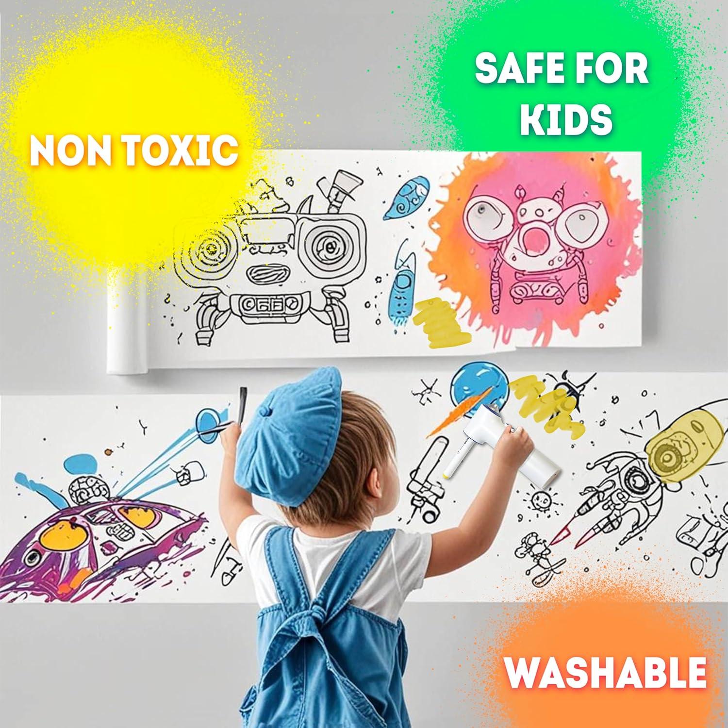 Juego de Aerógrafo BECUSSITTA - 24 Marcadores y 20 Plantillas