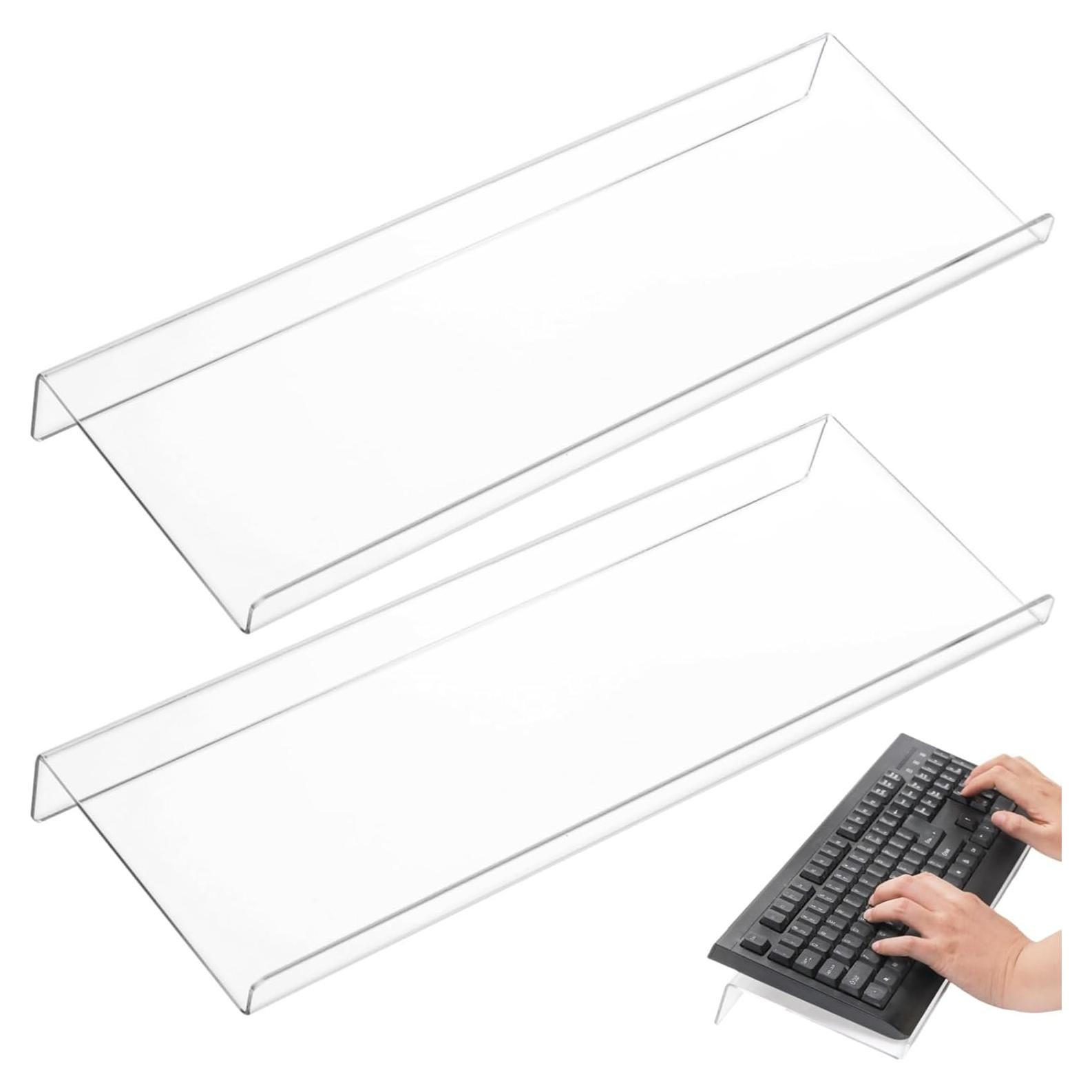 Soportes de Teclado Inclinados Eorbow - Paquete de 2, Acrílico Transparente