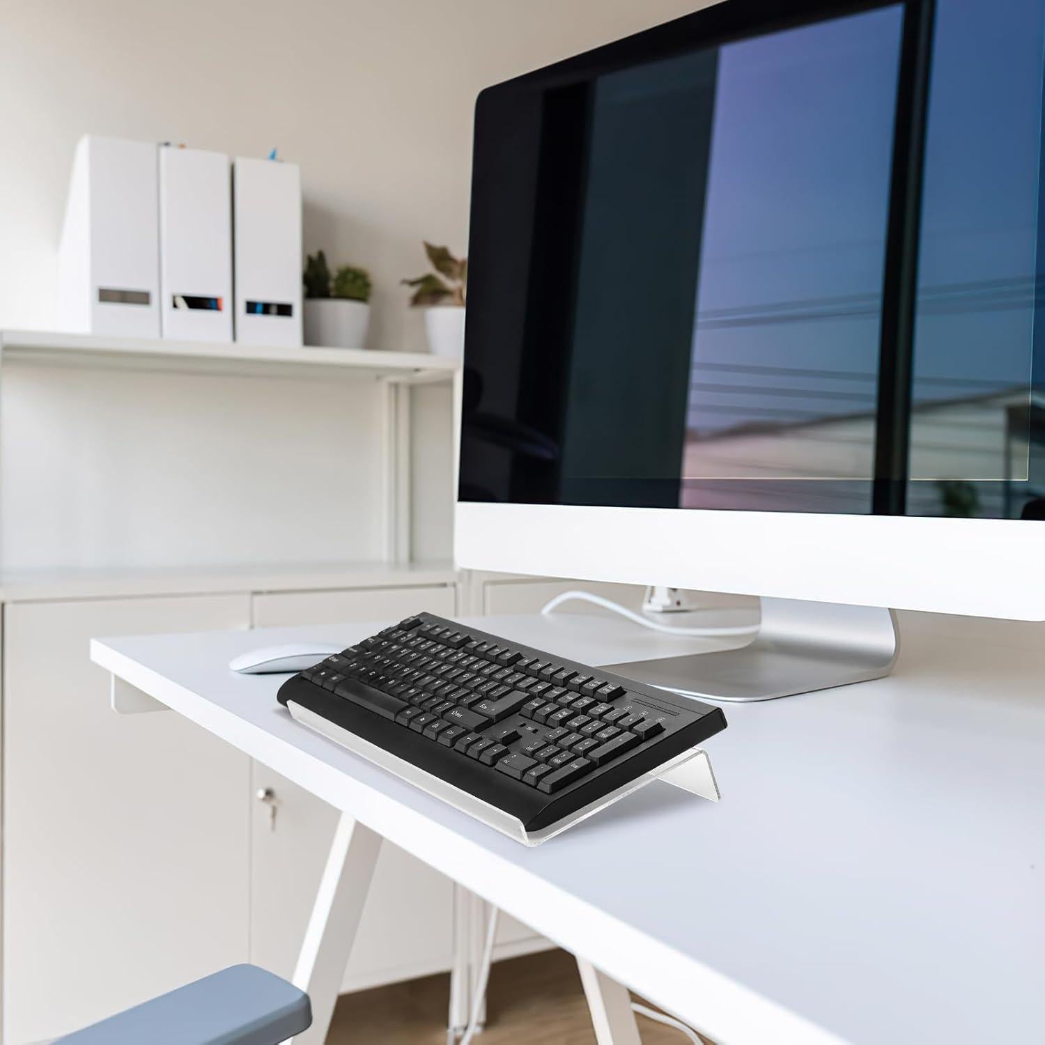 Soportes de Teclado Inclinados Eorbow - Paquete de 2, Acrílico Transparente