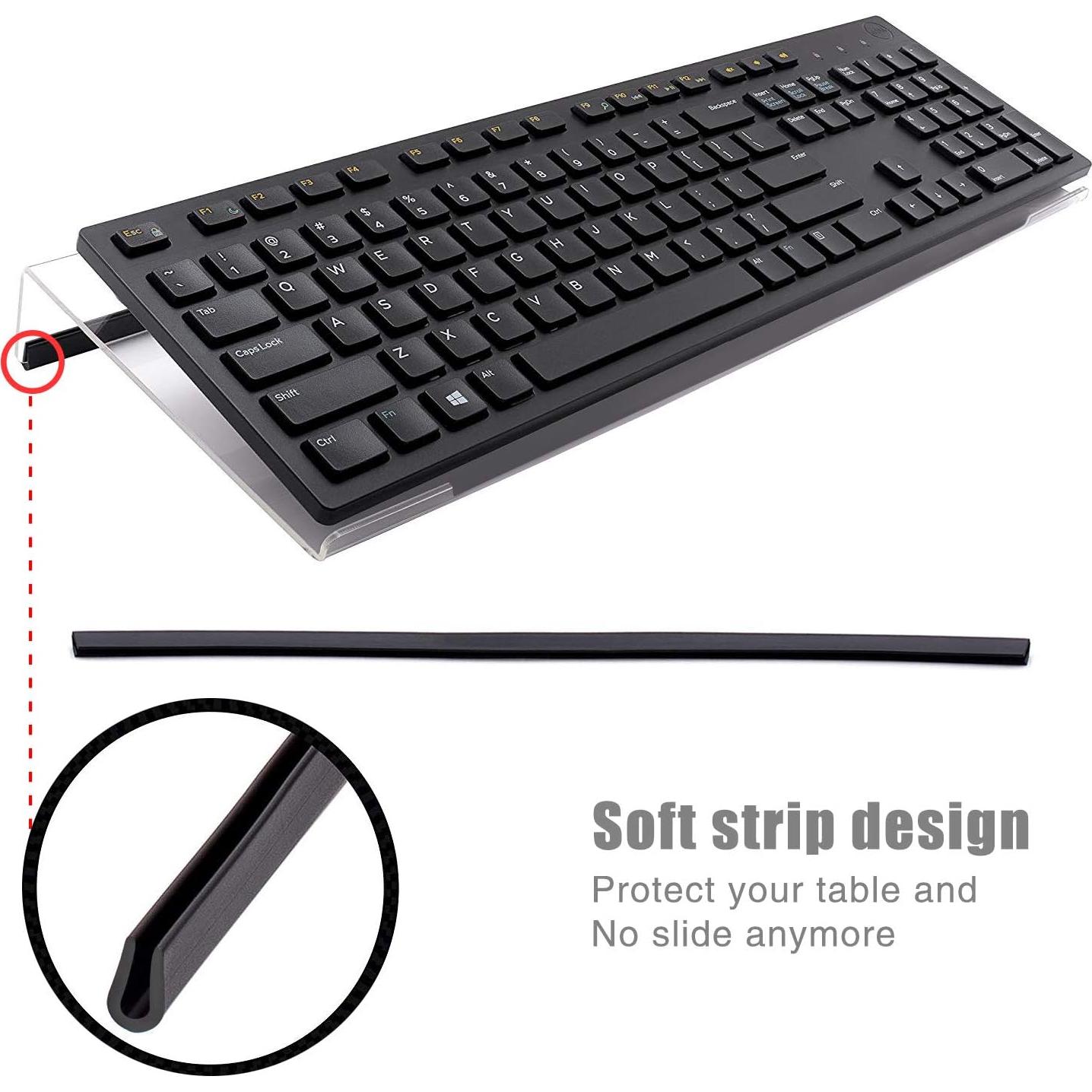 Soporte de Teclado Ergonómico Acrílico RuiZhi 43.18 cm Transparente