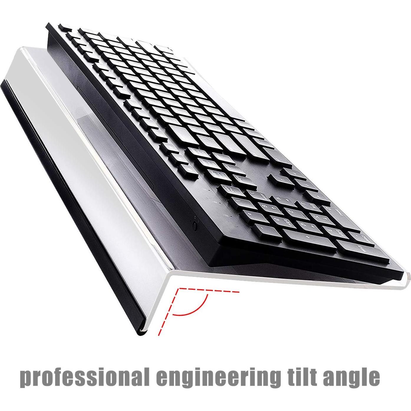 Soporte de Teclado Ergonómico Acrílico RuiZhi 43.18 cm Transparente