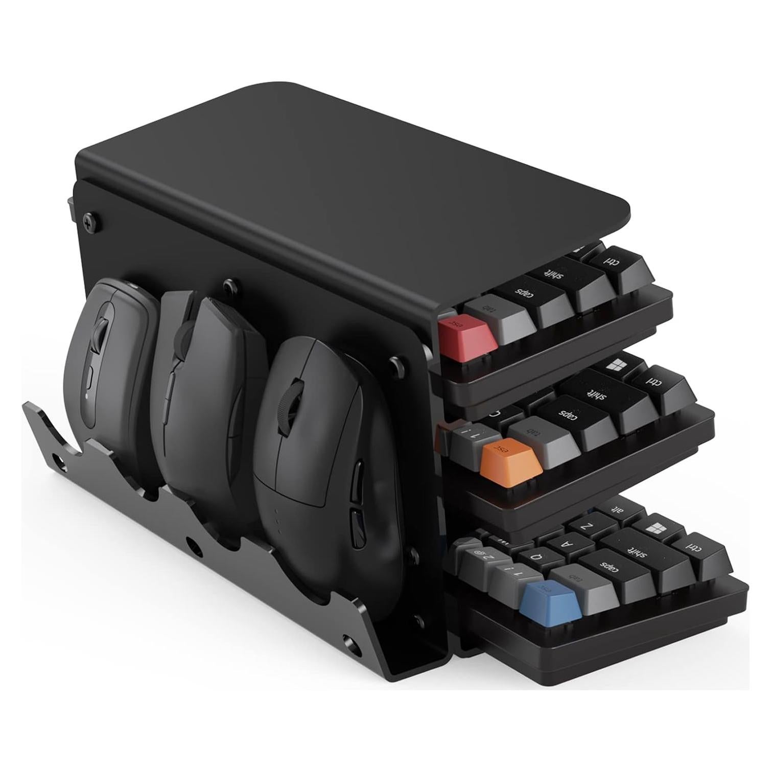 Soporte de Almacenamiento para Teclado Yikola 3 Niveles Acrílico Negro