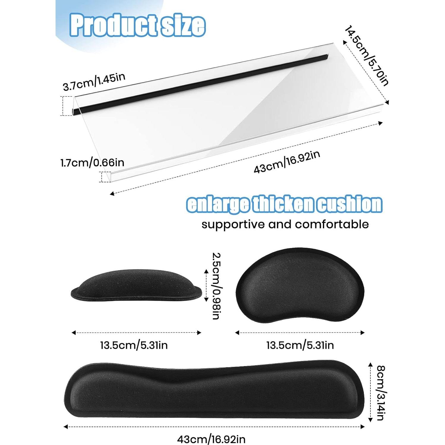 Soporte de Teclado Ergonómico Kalolary Acrílico Inclinado