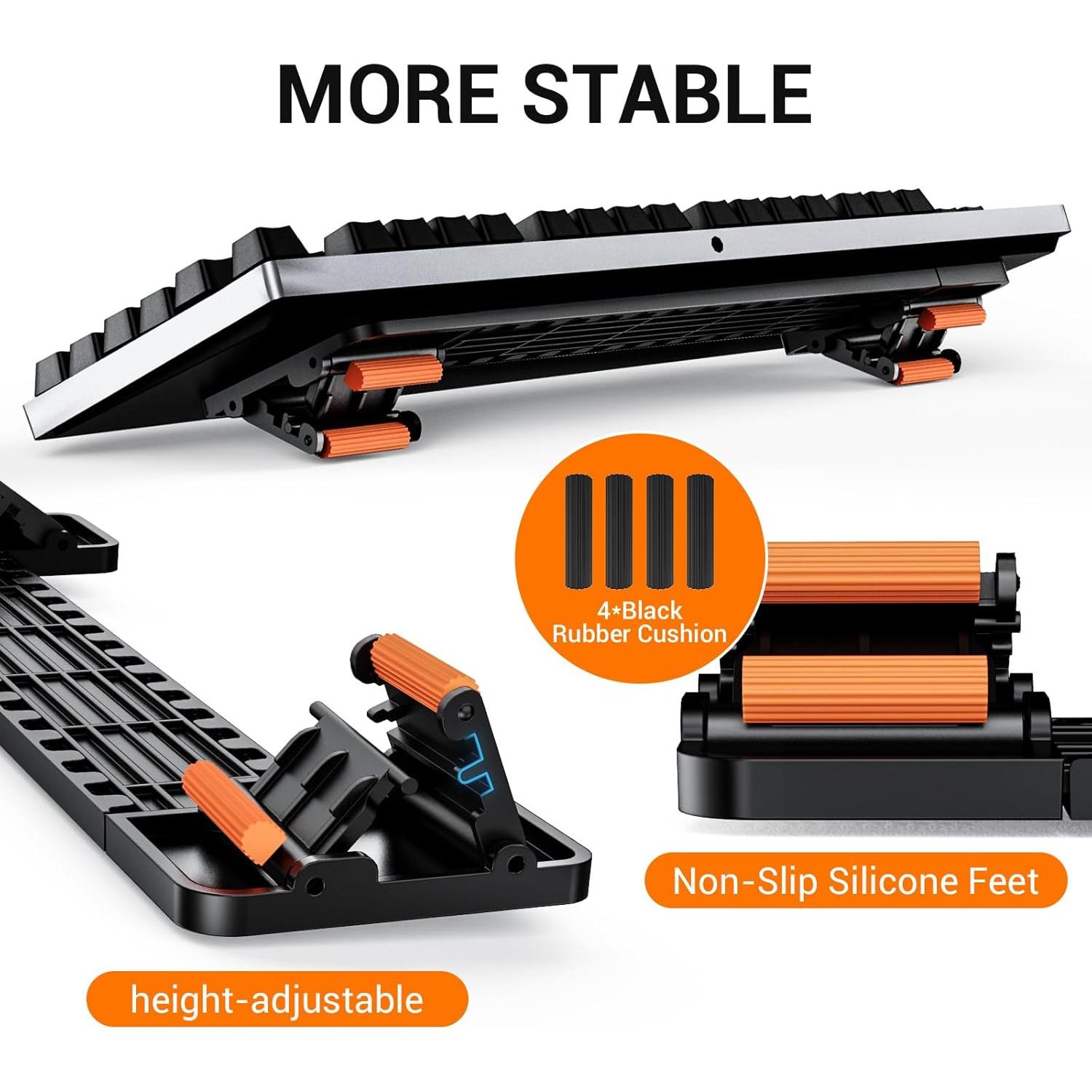 Soporte Ergonómico para Teclado HONKID Ajustable Negro