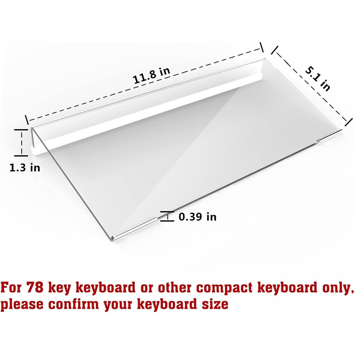 Soporte de teclado compacto A-Lighting KS-Small-Clear 30x13 cm