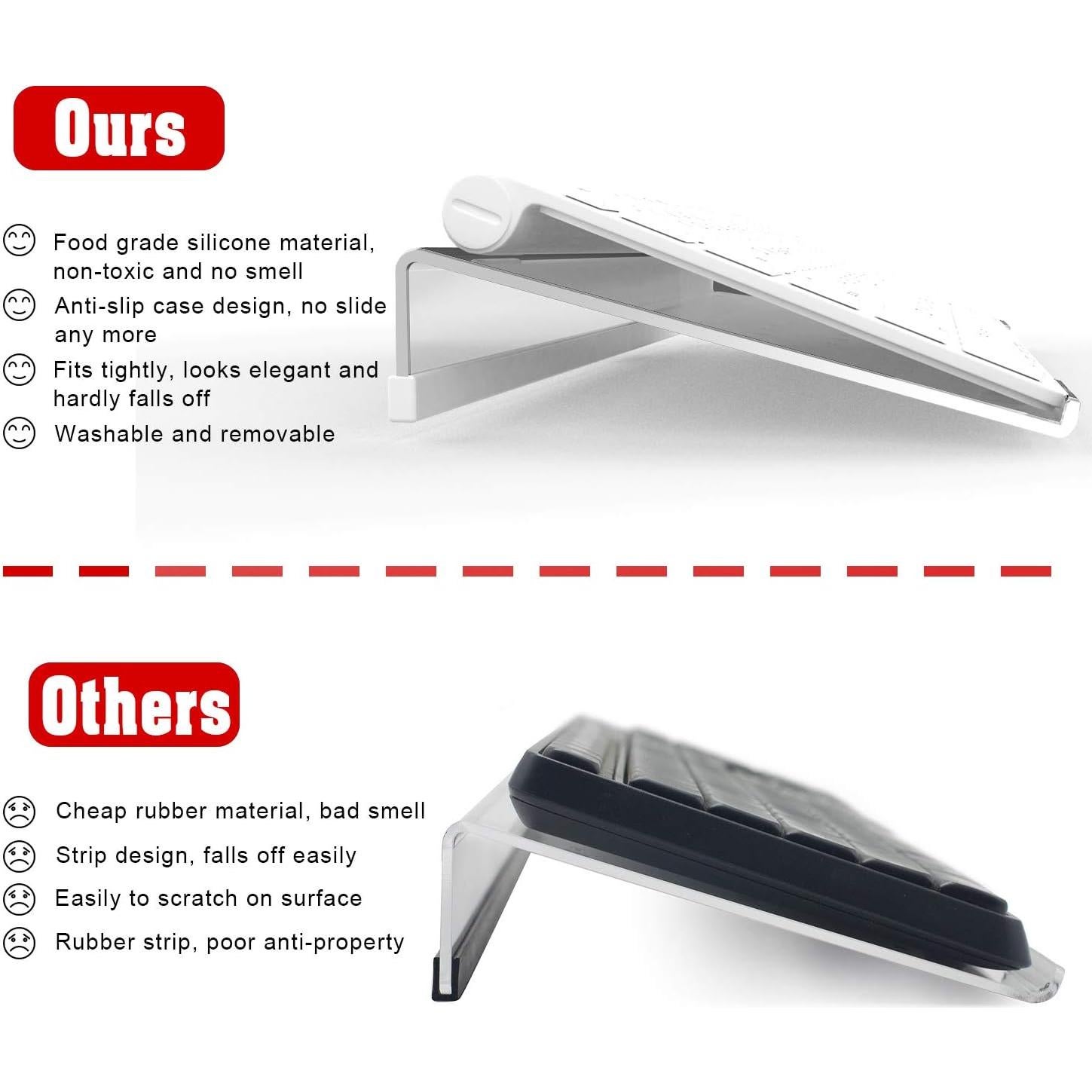 Soporte de teclado compacto A-Lighting KS-Small-Clear 30x13 cm