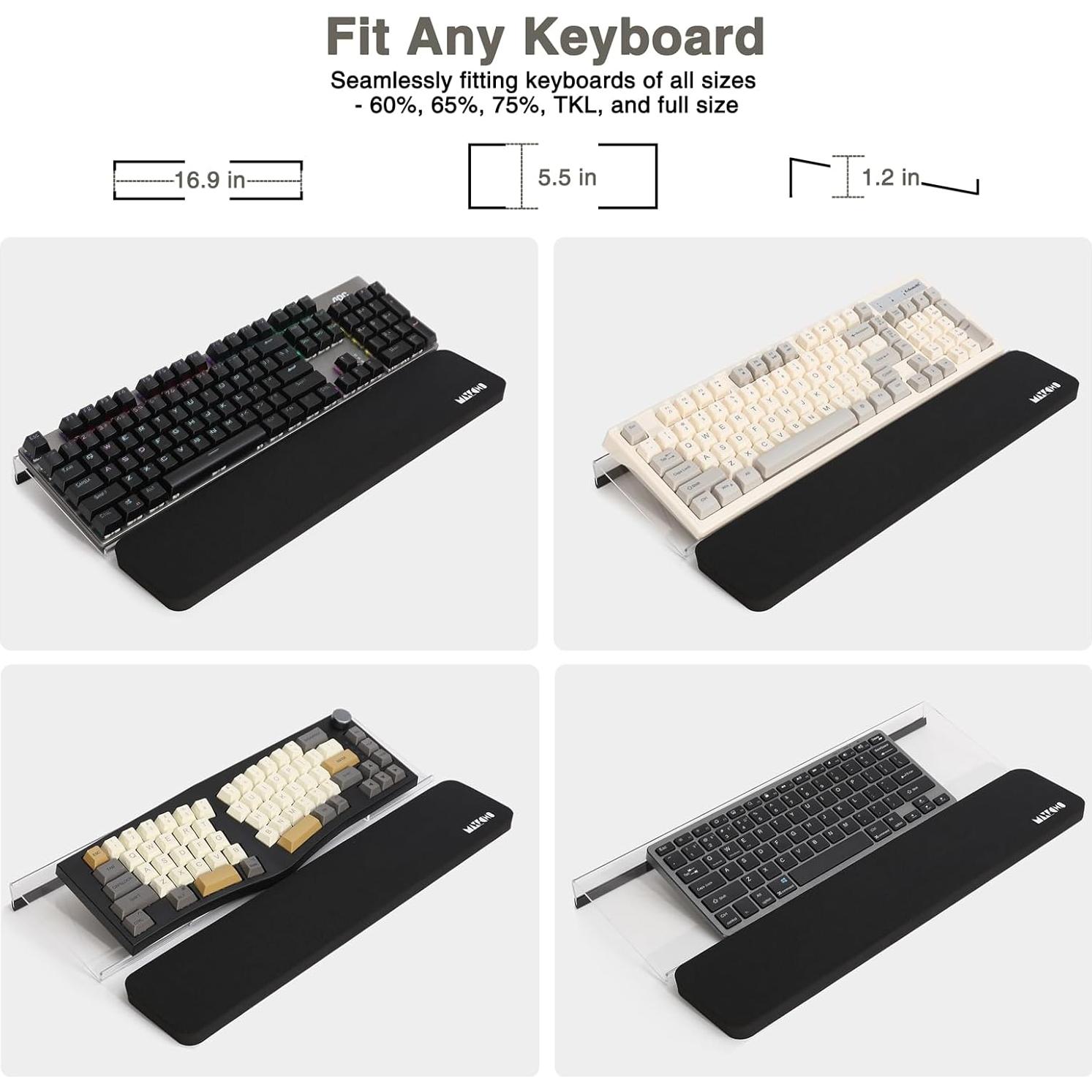 Soporte Elevador de Teclado Ergonómico MAXECHO Acrílico 42.9 cm