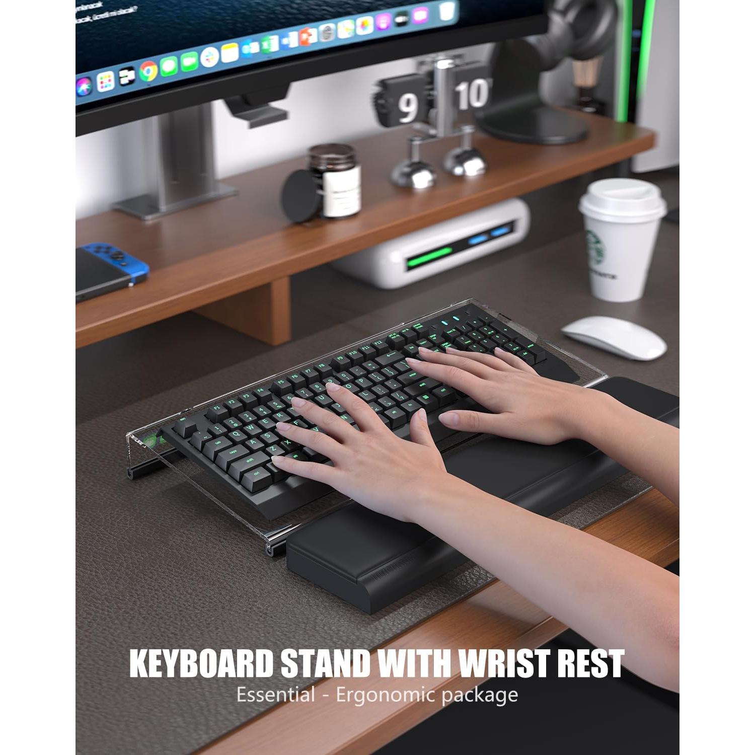 Soporte Ergonómico para Teclado HUICHANMI con Reposamuñecas