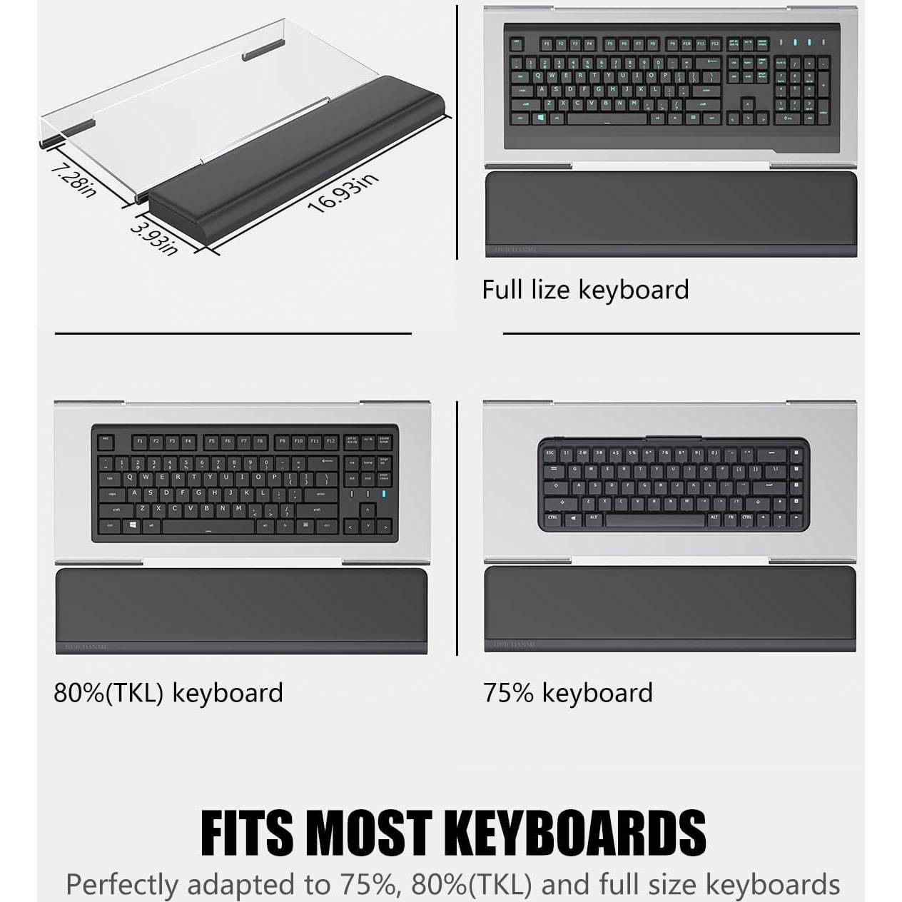 Soporte Ergonómico para Teclado HUICHANMI con Reposamuñecas