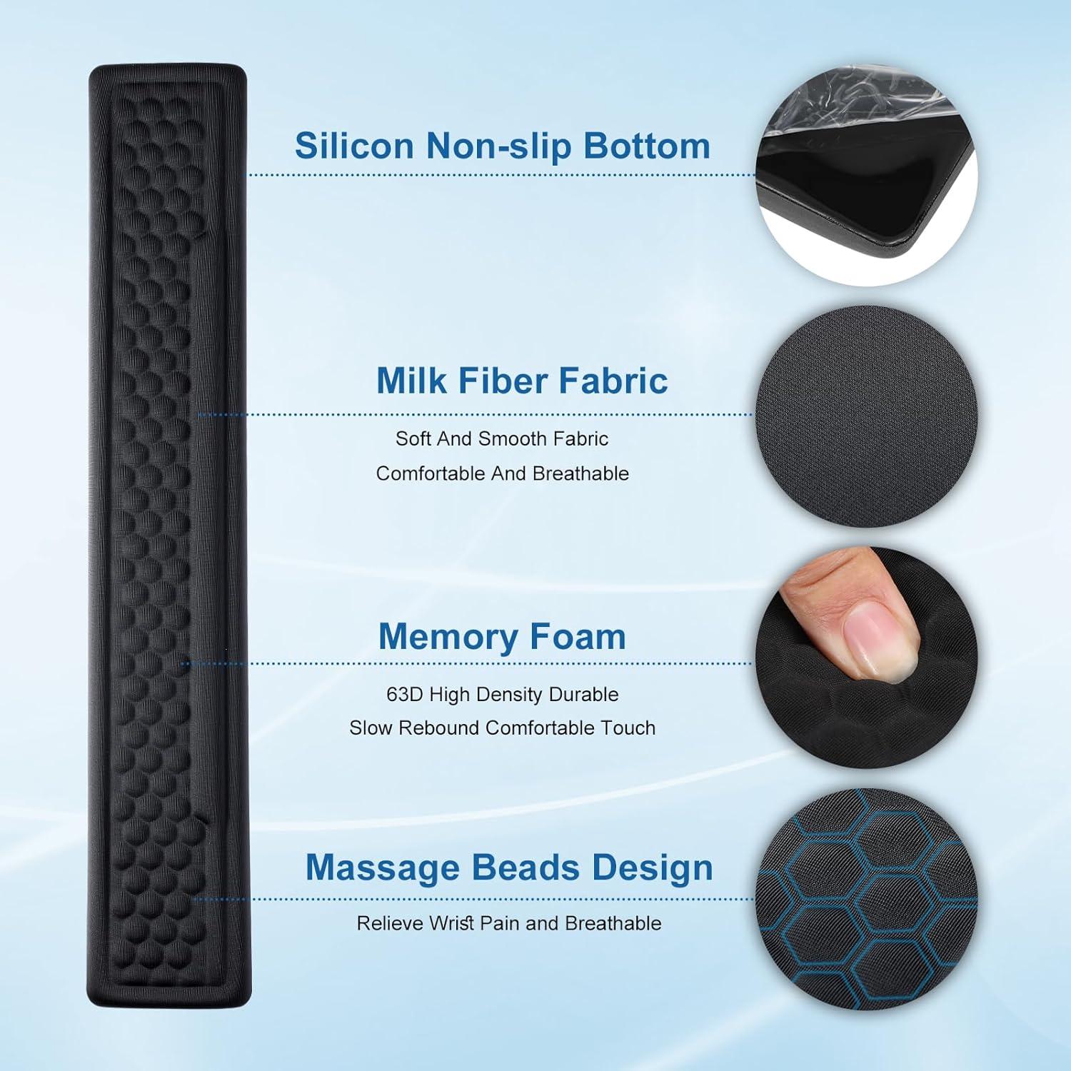 Soporte de Teclado Ergonómico Sushret 3-en-1 con Reposamuñecas