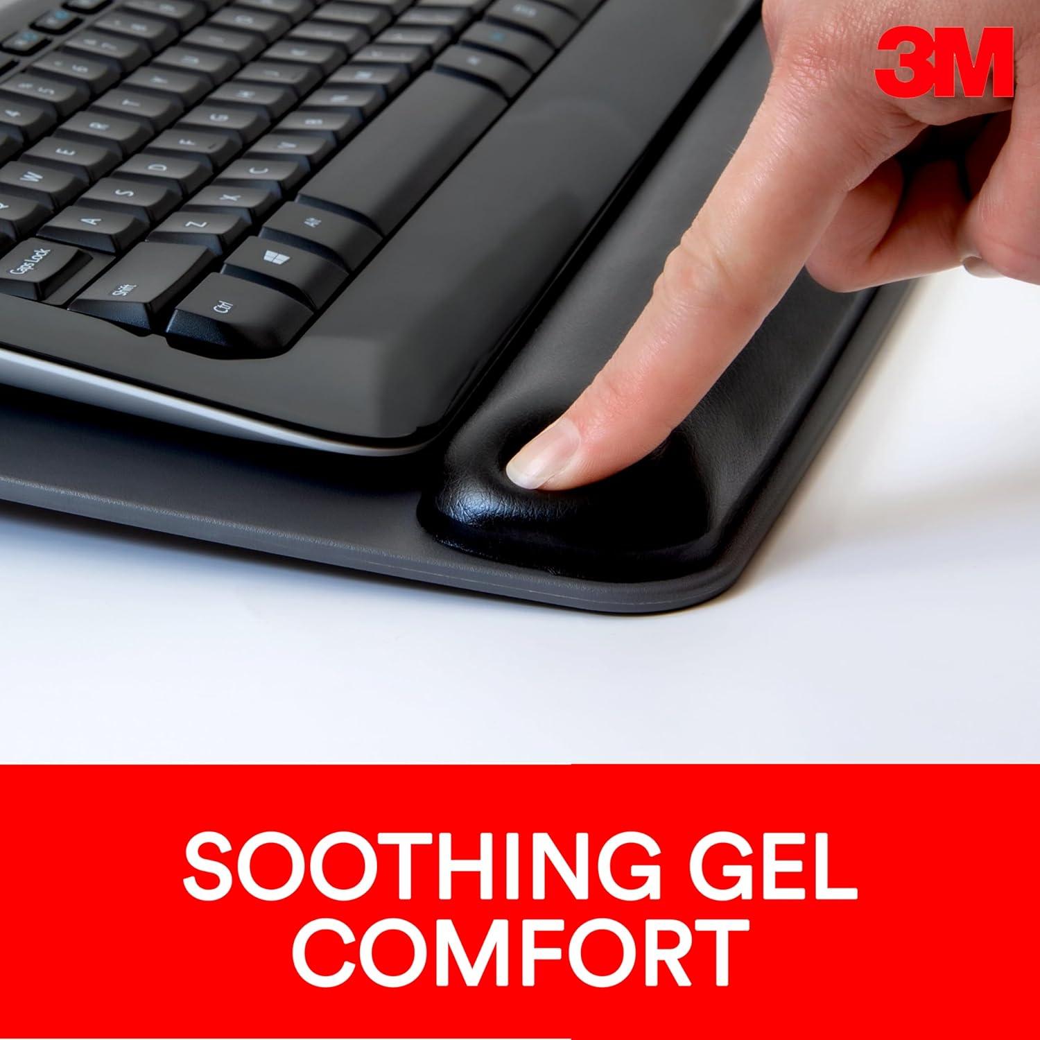 Reposa Muñecas de Gel 3M WR422LE Ergonómico 65x27cm Negro
