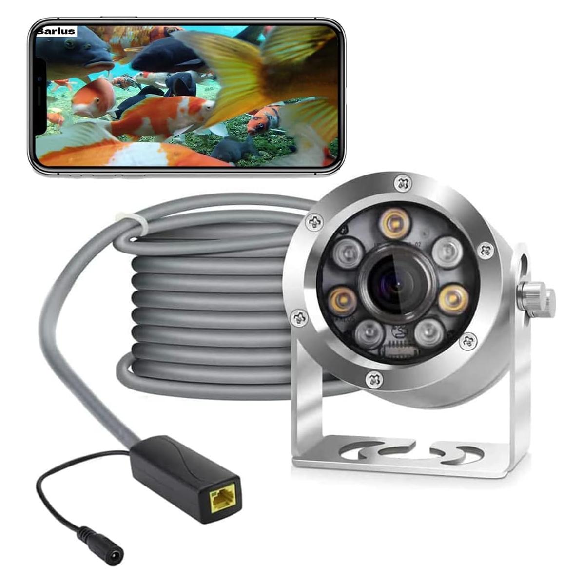 Cámara Submarina Barlus 5MP IP68 con Luz y Cable 9.75m