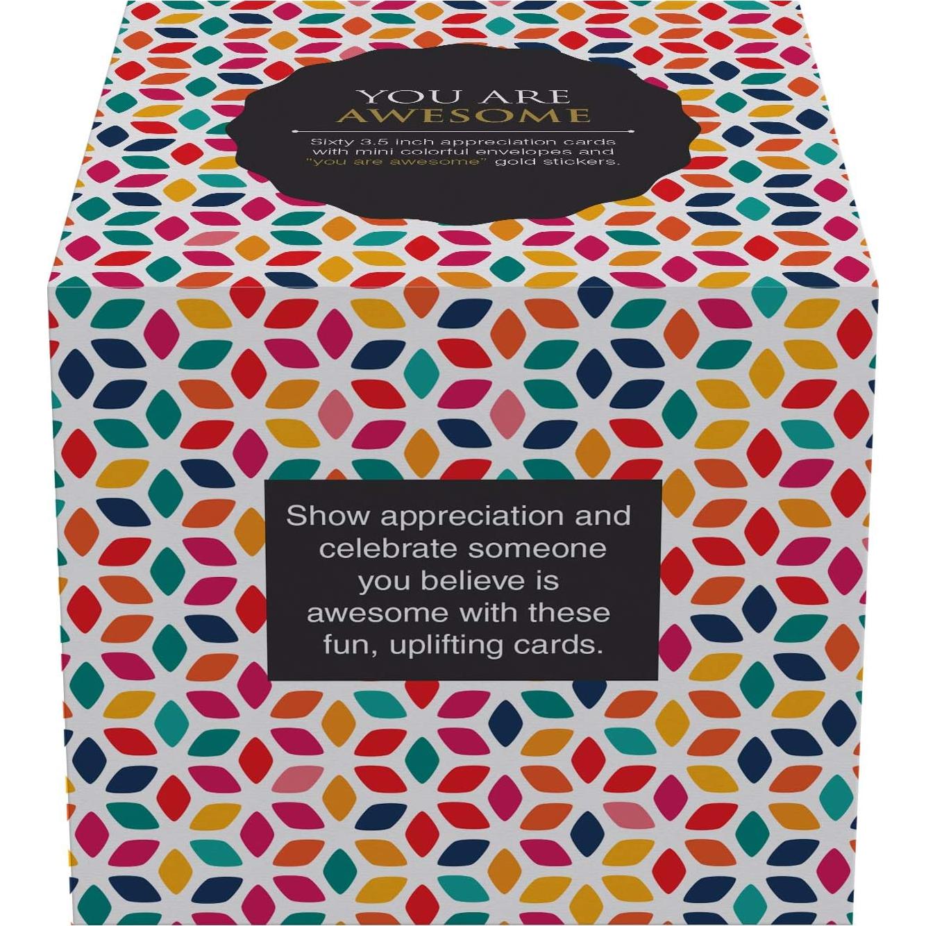 60 Tarjetas Inspiracionales Dessie con Sobres Eres Asombroso