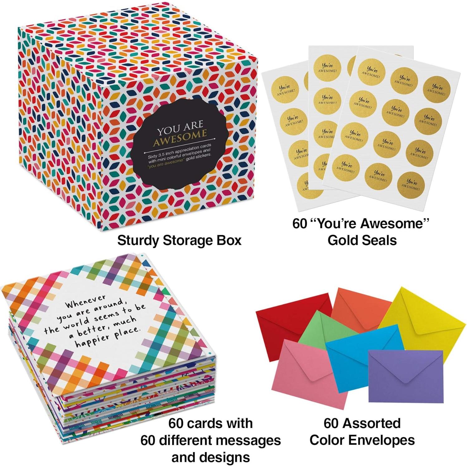 60 Tarjetas Inspiracionales Dessie con Sobres Eres Asombroso