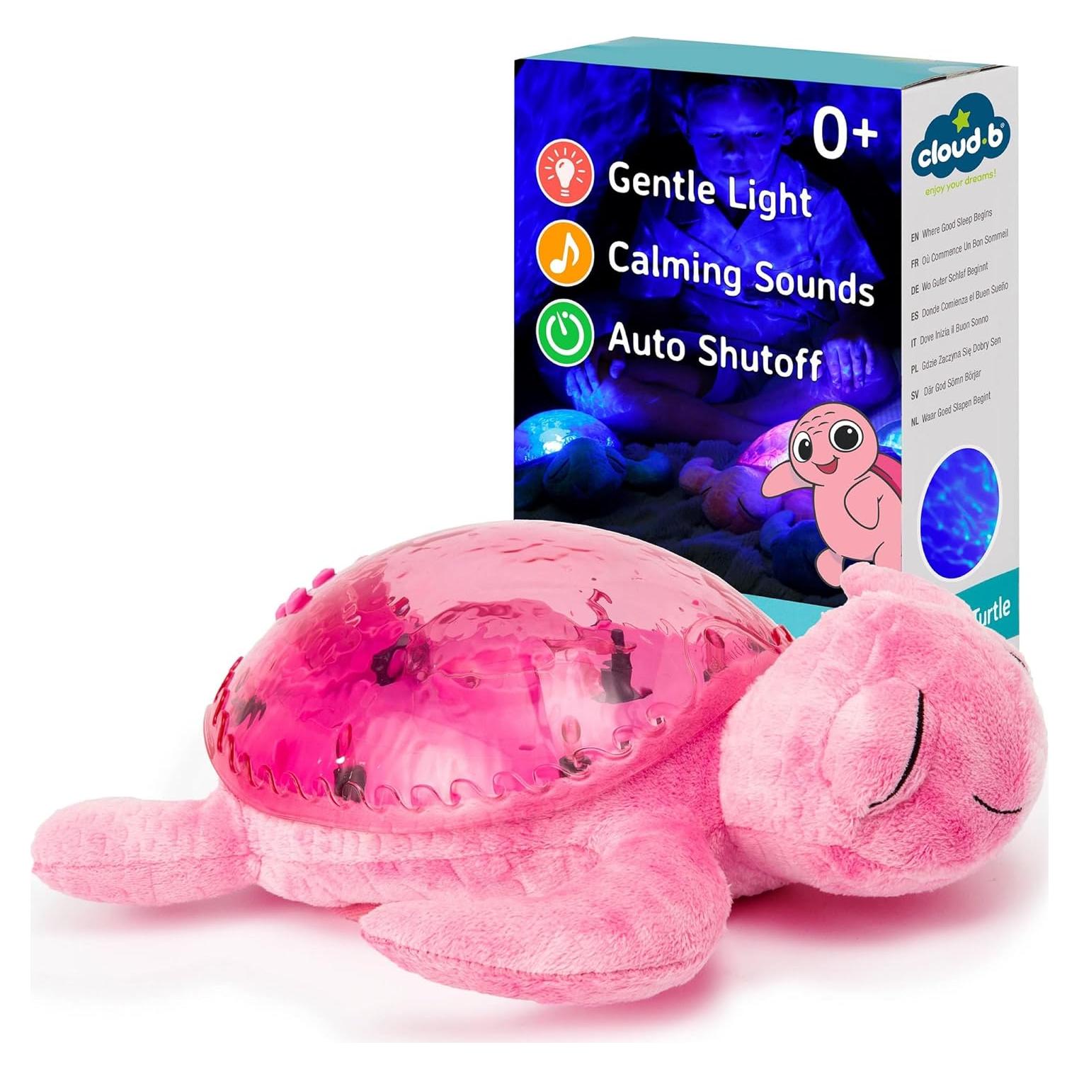Proyector de Luz Nocturna Tortuga Tranquila Cloud b Rosa
