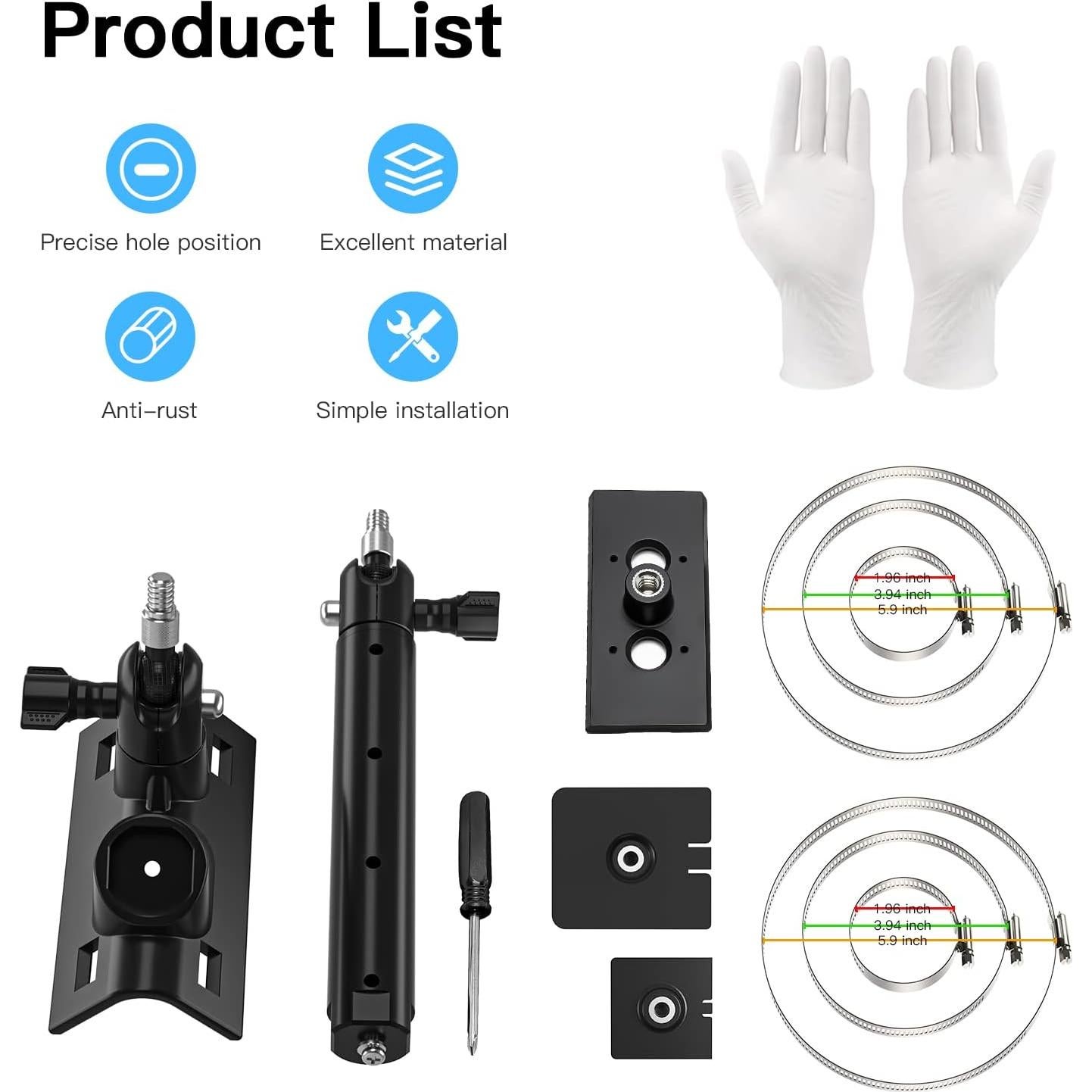 Soporte de Montaje en Poste HOLACA para Ring y Spotlight Cam