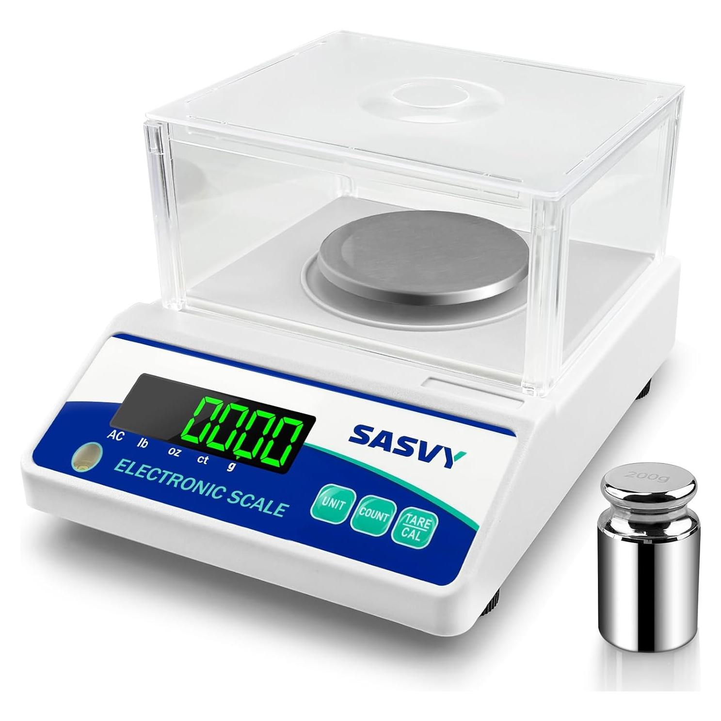 Balanza de Laboratorio Digital SASVY 500g x 0.001g Alta Precisión