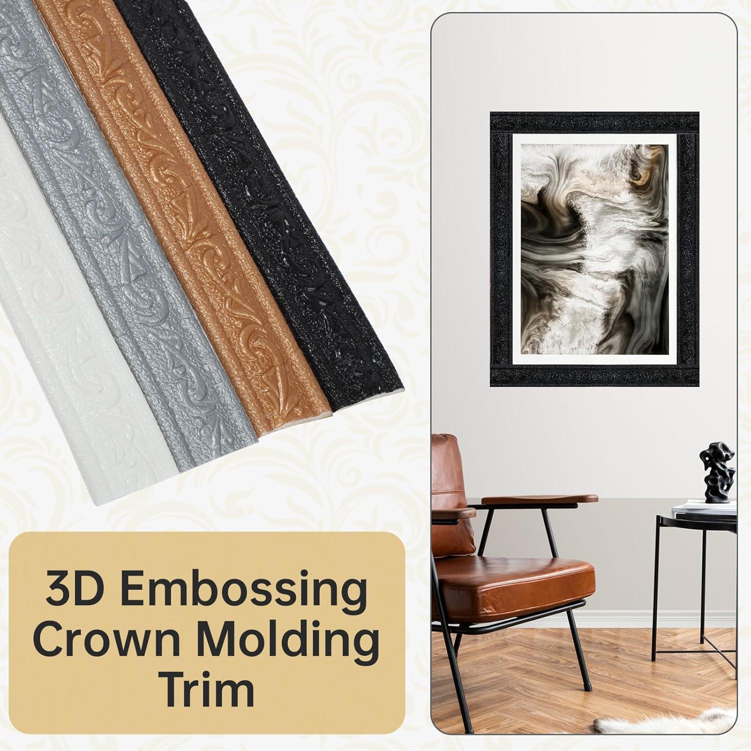 Moldura de Espuma Autoadhesiva Glavatrix 4 cm x 4.6 m Negra