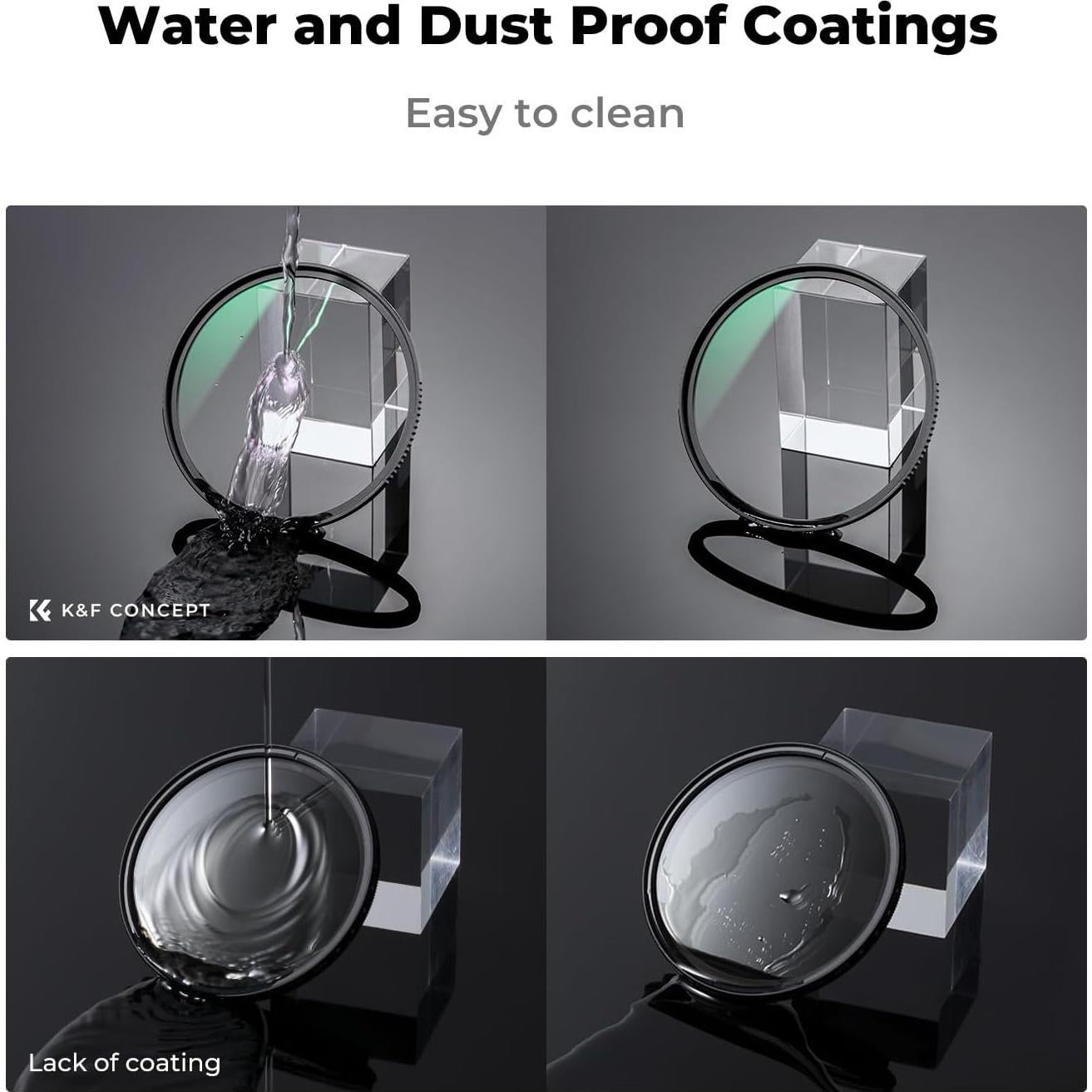 K&F Concept 49mm MC UV Lens Protection Filter with Filter Cap Cleaning Cloth Optical Glass Ultra Slim 28 Multi-Layer Coatings Camera Lens UV Filter (Nano-X Series)