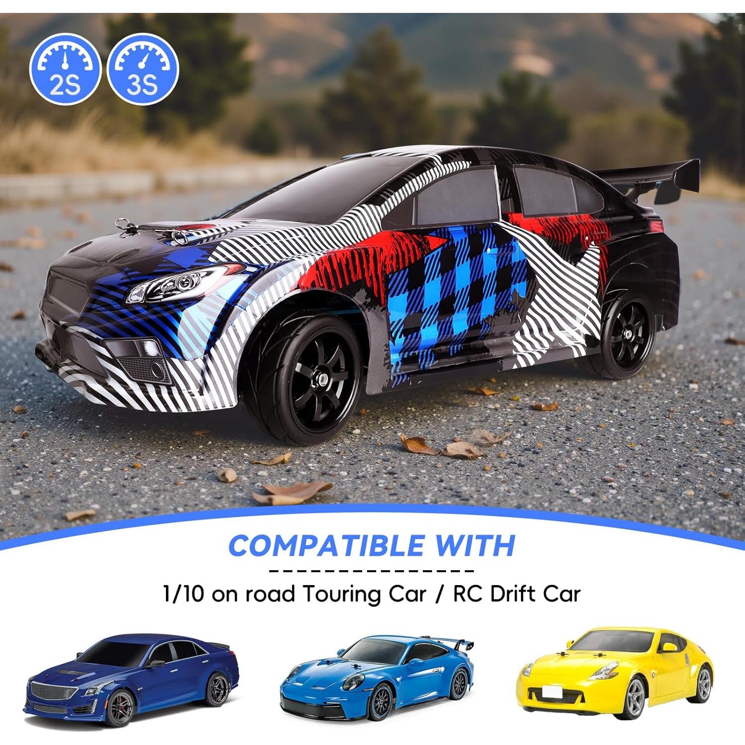 Ruedas de Drift RC 1/10 AllinRC 12mm 65mm Neumáticos Goma