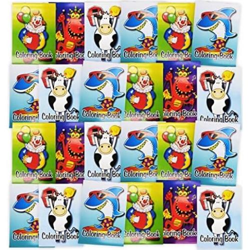 24 Libros para Colorear y Crayones Bottles N Bags 12,7x17,8cm