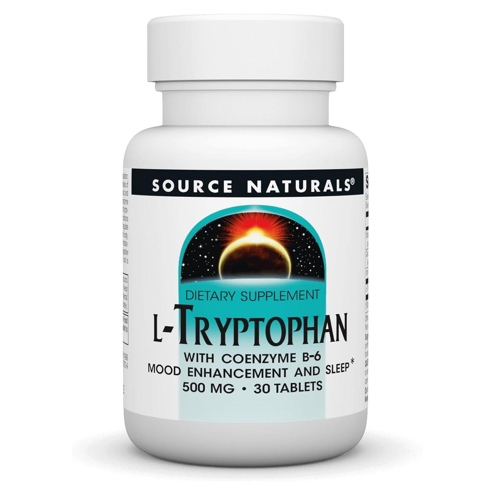 L-Tryptophan Source Naturals 500 mg 30 Tabletas para Sueño