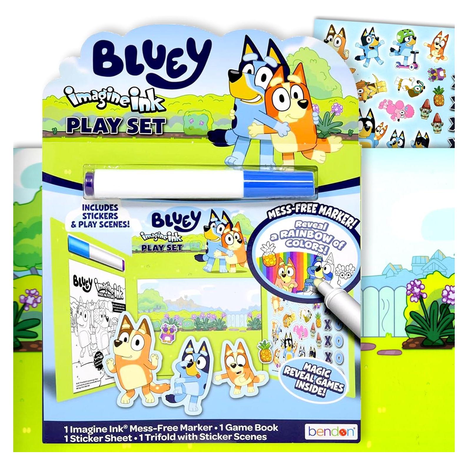 Set de Juego Bluey Imagine Ink con Stickers y Marcador