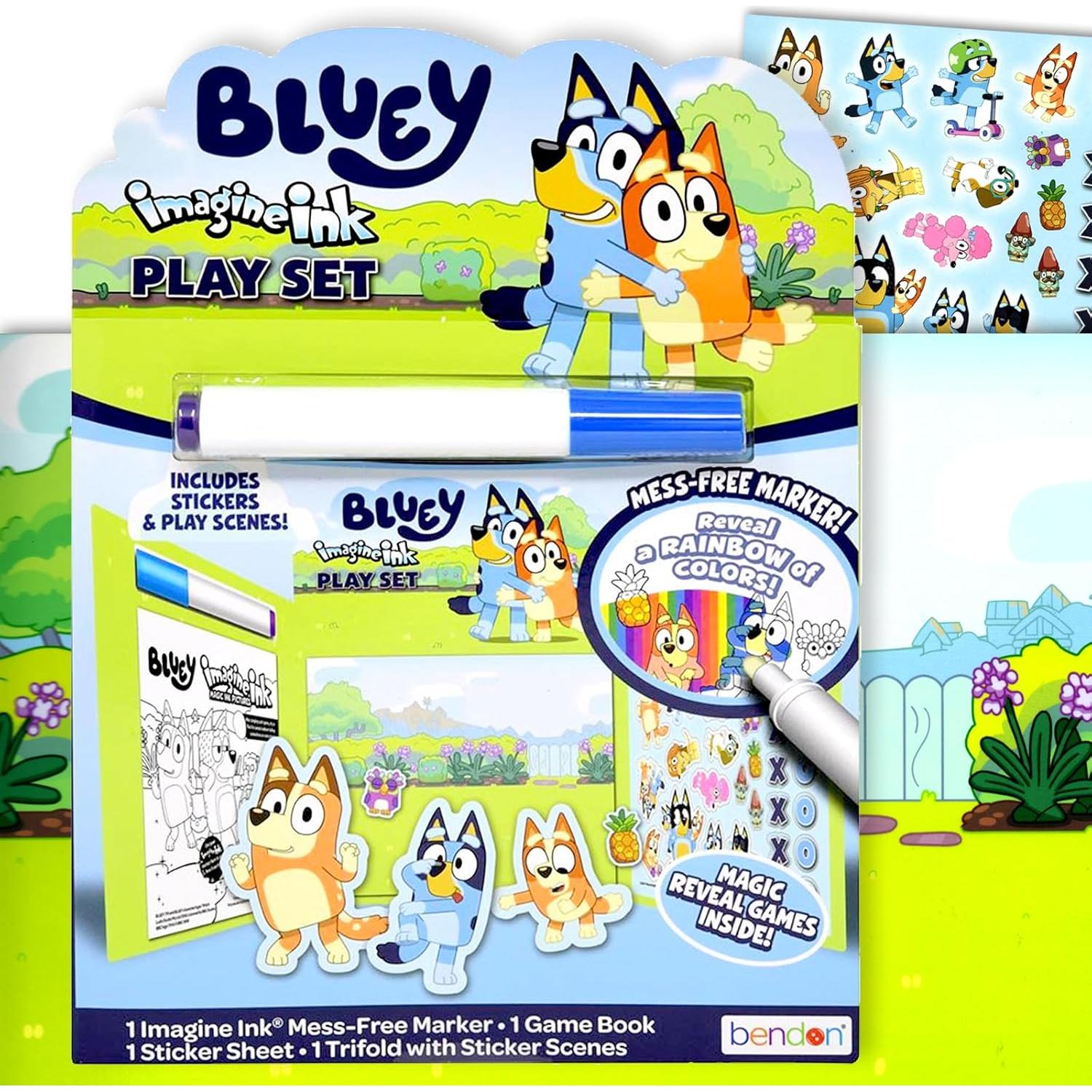 Set de Juego Bluey Imagine Ink con Stickers y Marcador