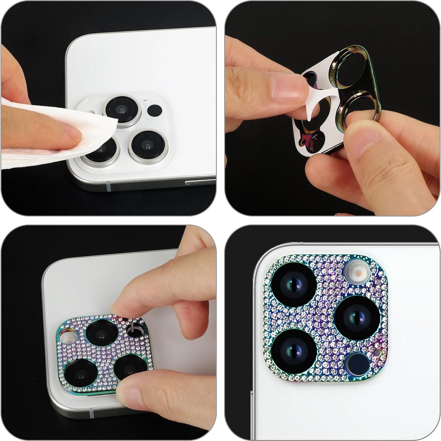 Protector de Lente de Cámara Brillante Omorro para iPhone 16 Pro Max