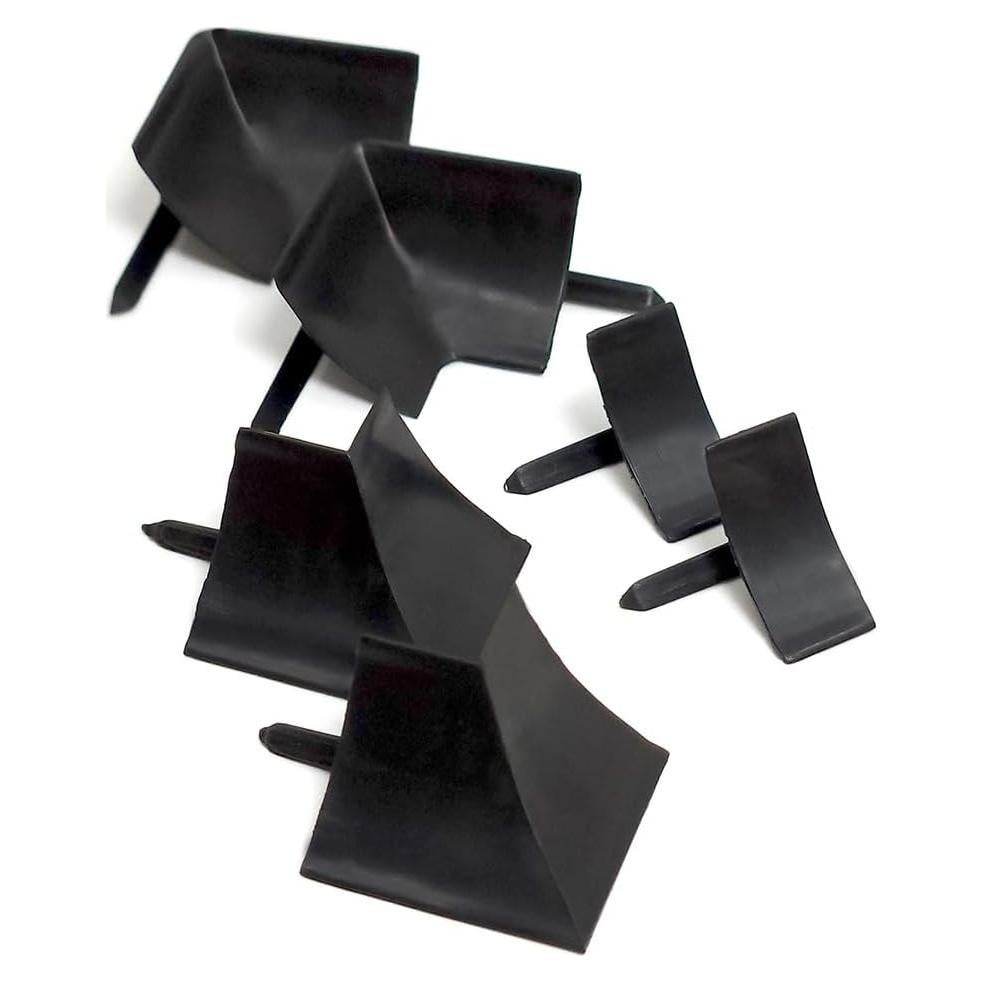 InstaTrim Corner & End Caps - Six Black 1/2" Wide Trim Corner and End Pieces - Finishing Caps for Corners & Exposed Ends - Paintable