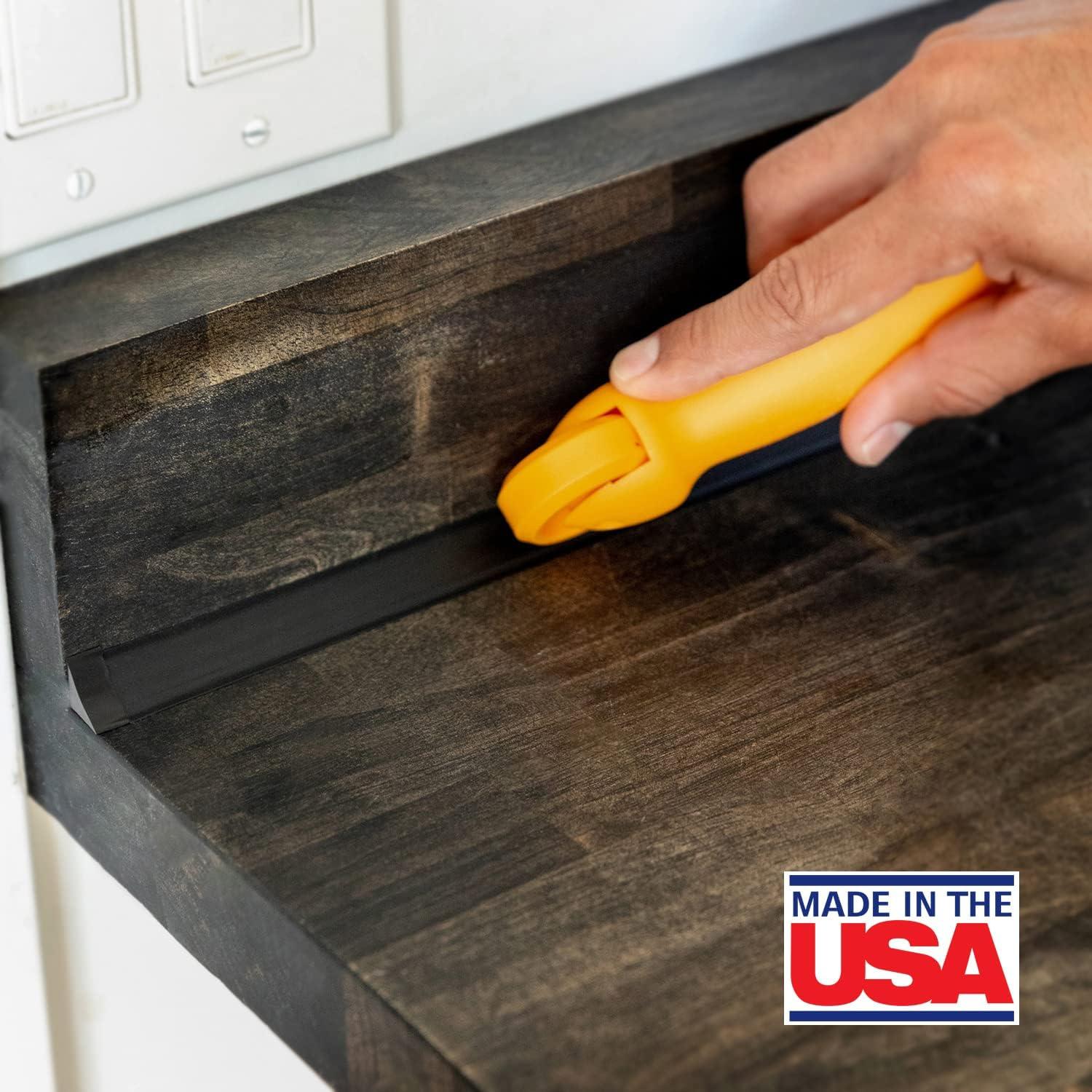 InstaTrim Corner & End Caps - Six Black 1/2" Wide Trim Corner and End Pieces - Finishing Caps for Corners & Exposed Ends - Paintable