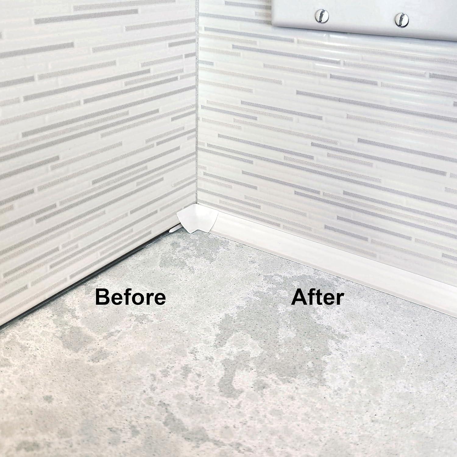 InstaTrim Corner & End Caps - Six Black 1/2" Wide Trim Corner and End Pieces - Finishing Caps for Corners & Exposed Ends - Paintable