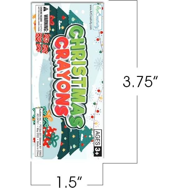 Crayones de Navidad ArtCreativity 12 Cajas 4 Crayones Cada Una