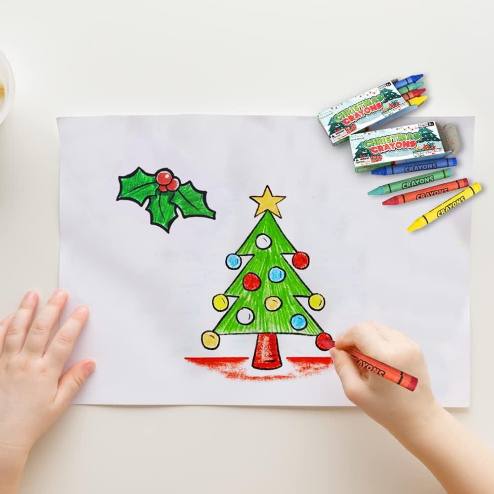 Crayones de Navidad ArtCreativity 12 Cajas 4 Crayones Cada Una