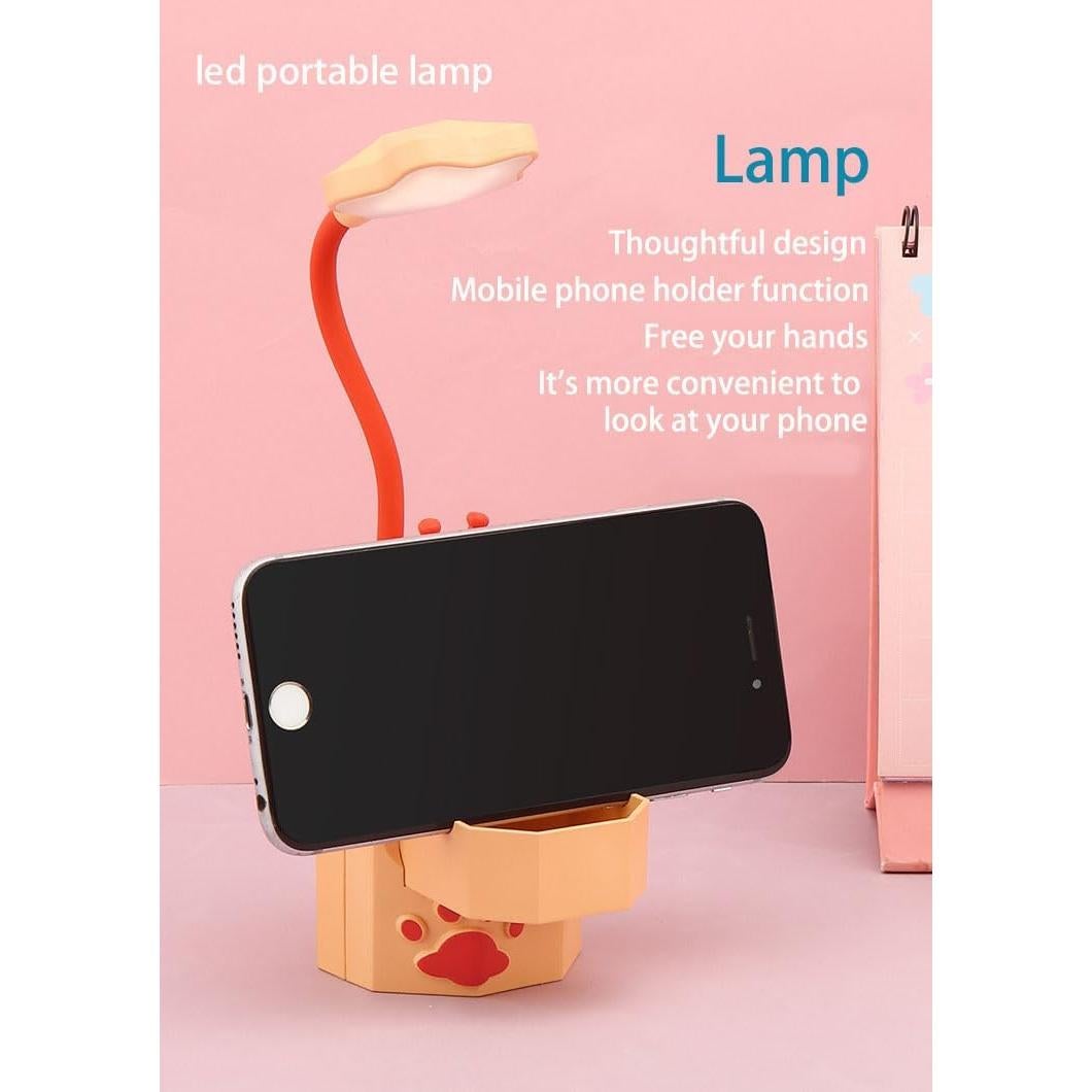 Lámpara de Escritorio LED Atigmdc Plegable Recargable USB Amarillo