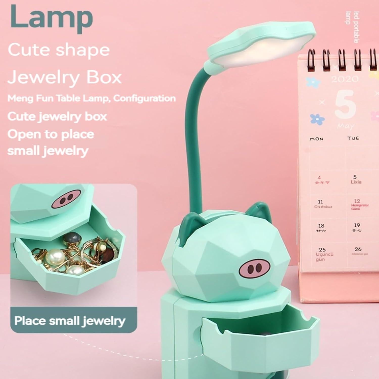 Lámpara de Escritorio LED Atigmdc Plegable Recargable USB Amarillo