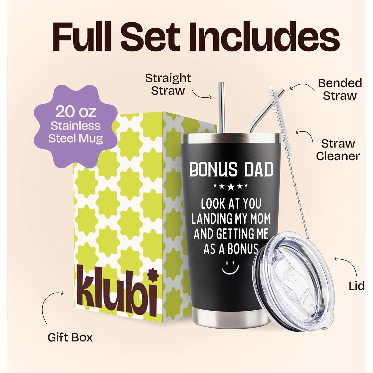 Vaso Térmico Negro 20oz KLUBI para Papá Extra - Regalo Día del Padre