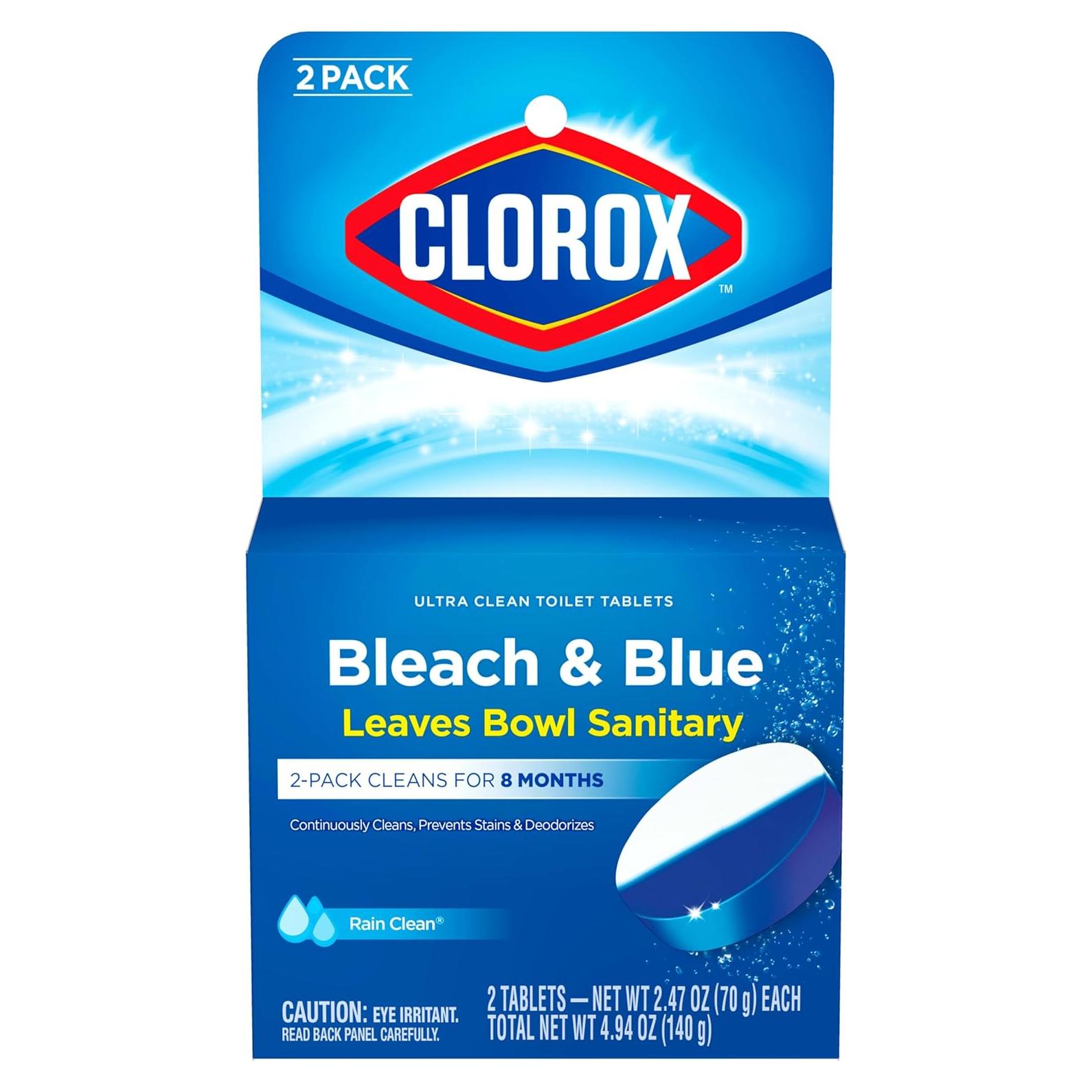 Tabletas de Inodoro Clorox Ultra Clean Blanqueador 2 Unidades