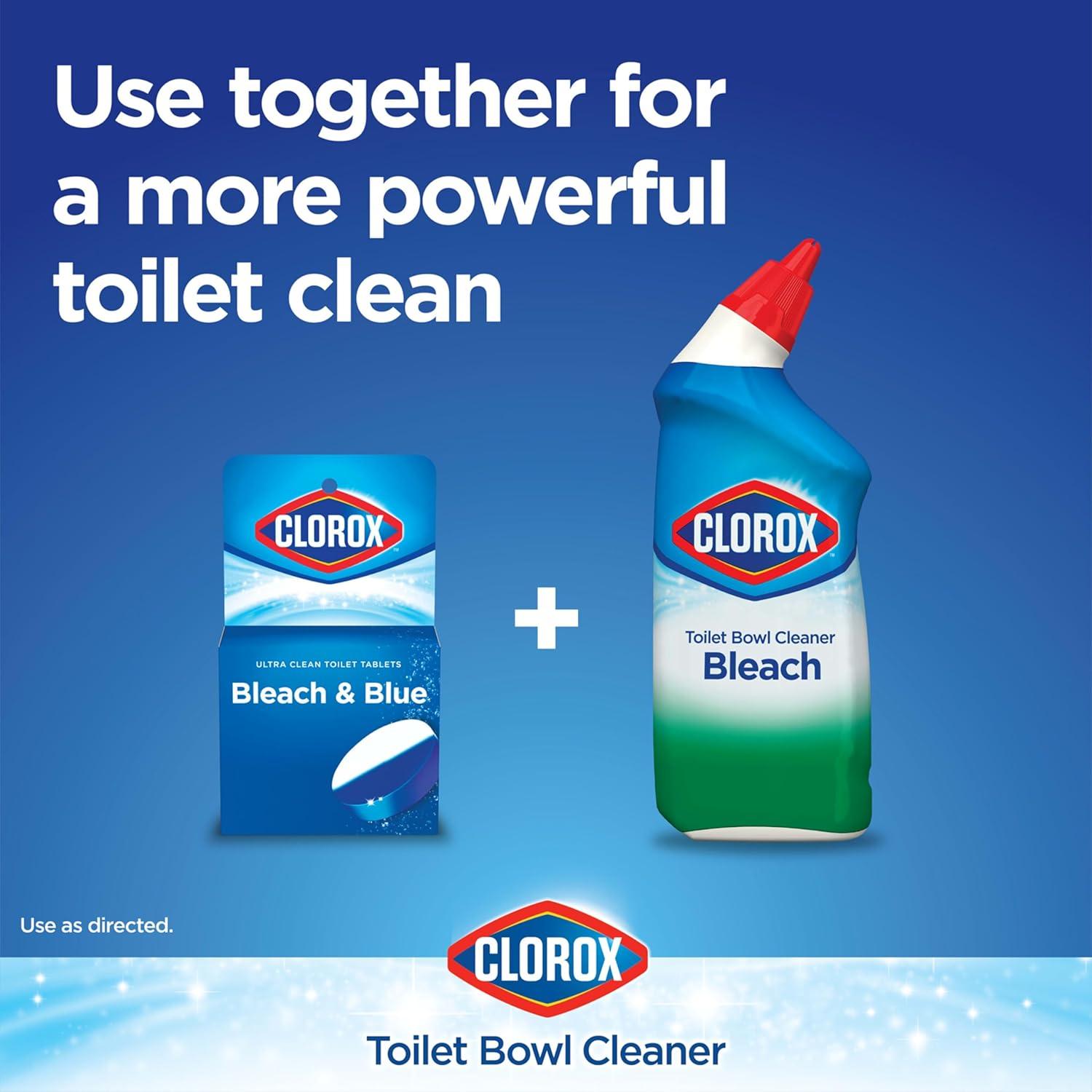 Tabletas de Inodoro Clorox Ultra Clean Blanqueador 2 Unidades