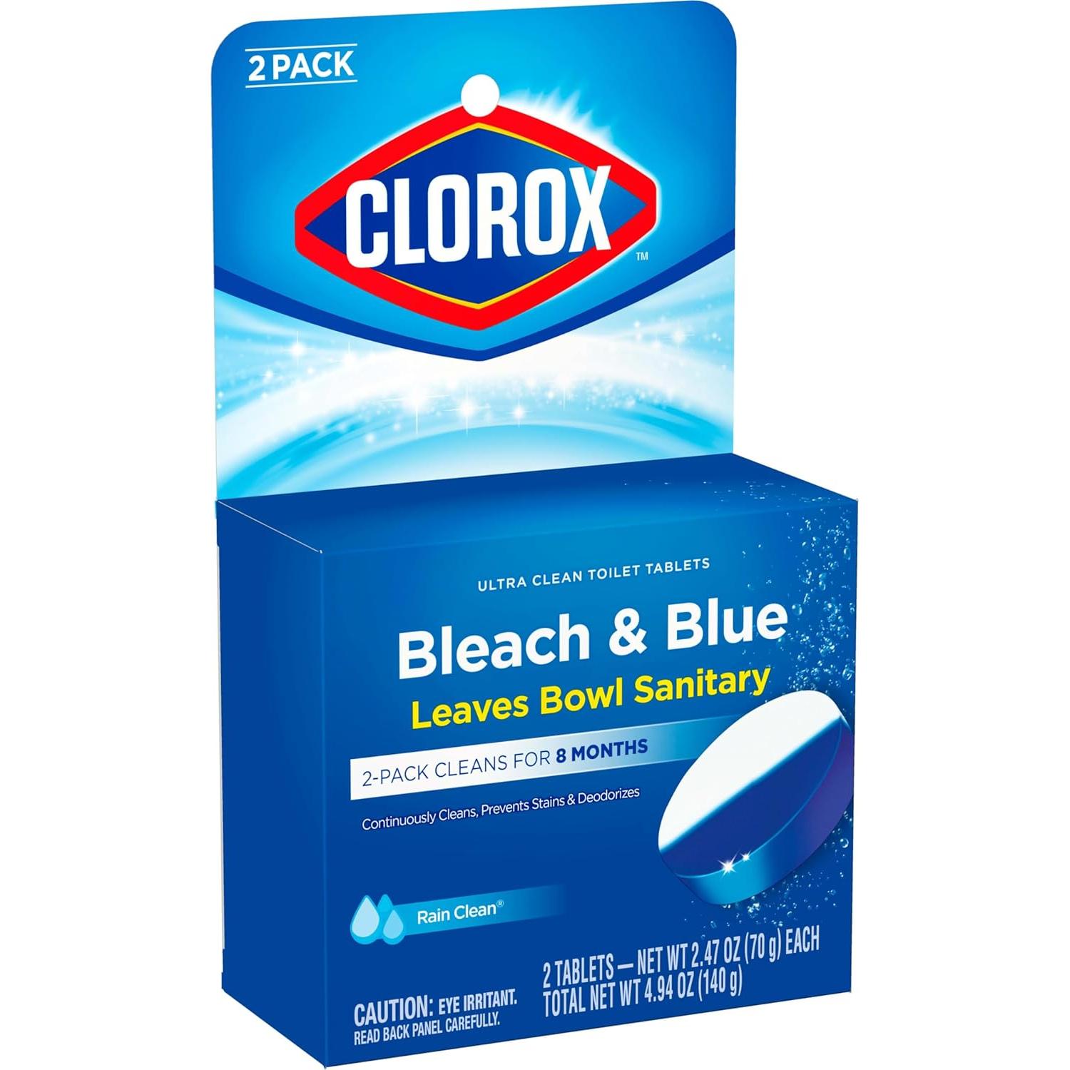Tabletas de Inodoro Clorox Ultra Clean Blanqueador 2 Unidades