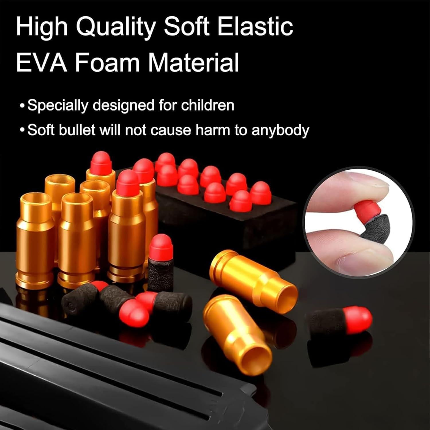 Pistola de Juguete LBDREXZ con Balas Blandas EVA - Oro