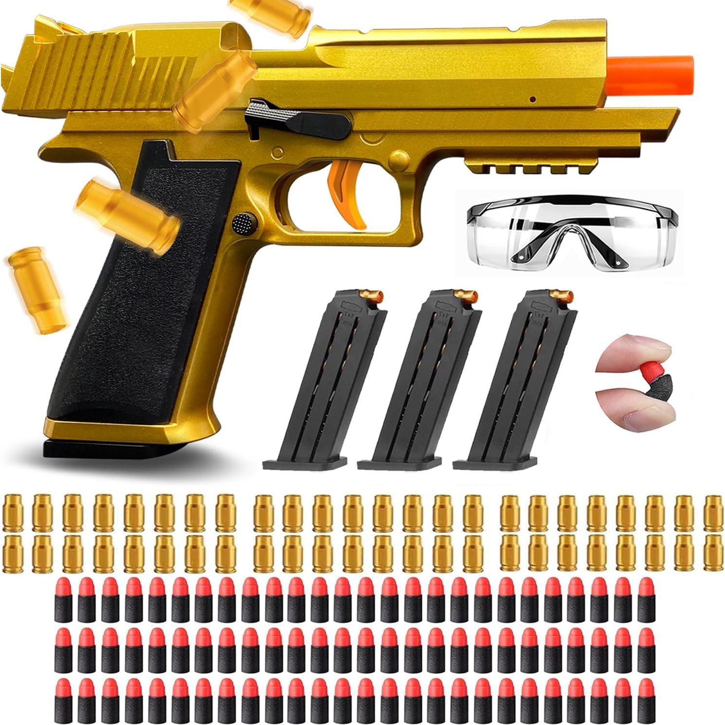 Pistola de Juguete LBDREXZ con Balas Blandas EVA - Oro