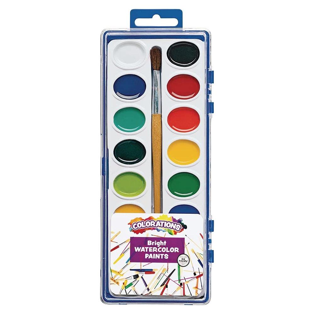 Acuarelas Lavables Colorations 16 Colores No Tóxicas