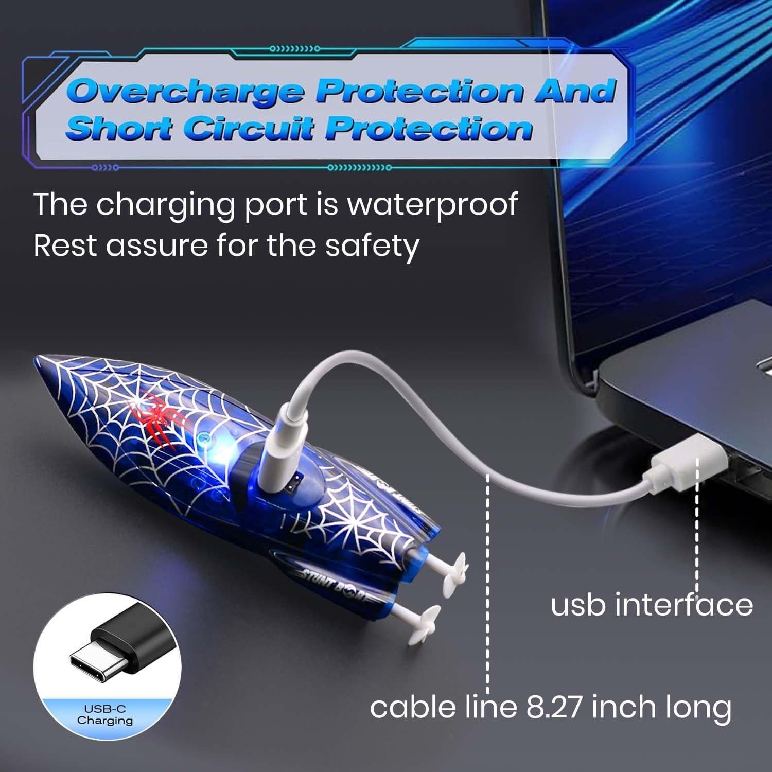 Mini Barco RC CX 3329 con Luces LED y Batería Recargable