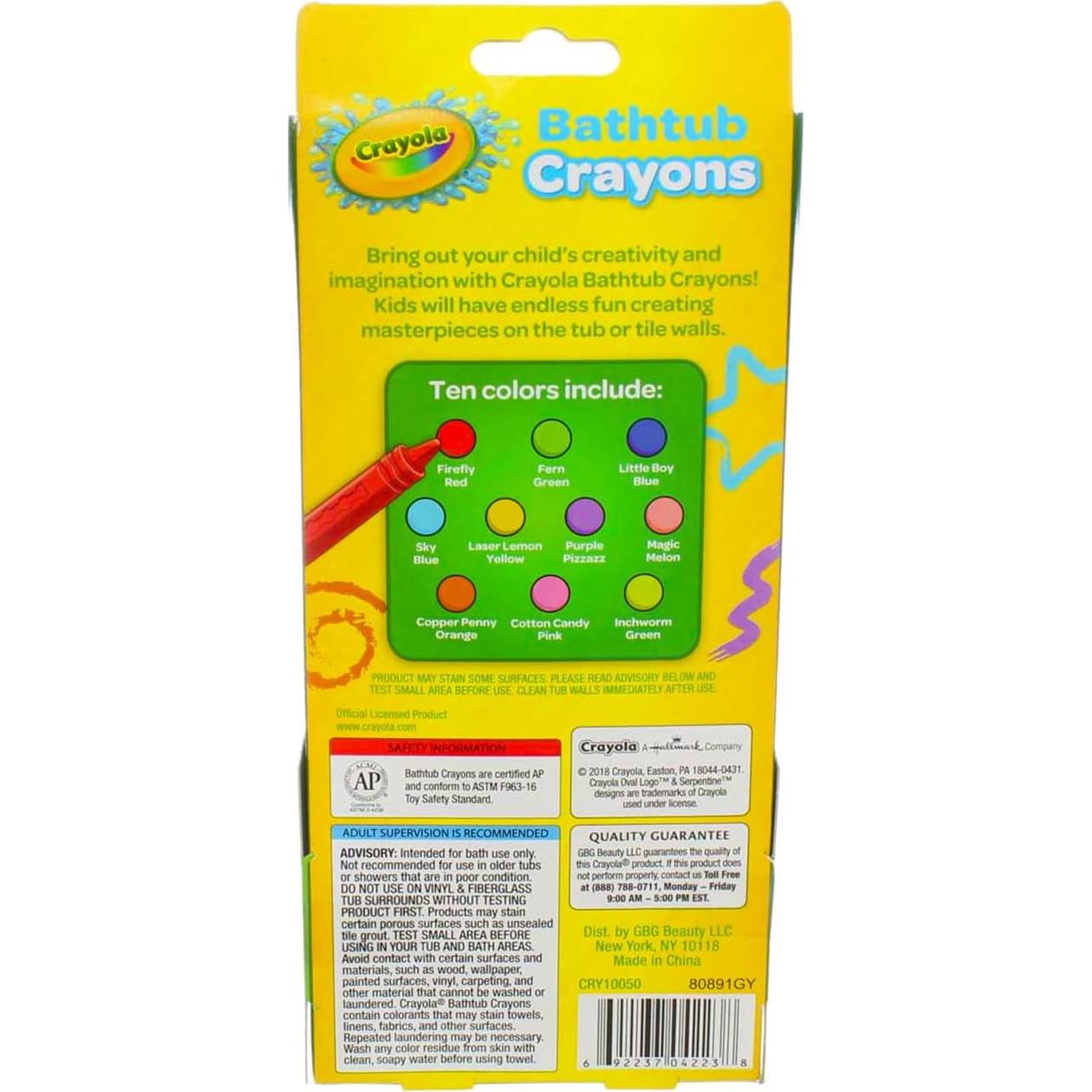 Crayones de Baño Crayola 10 Colores Multicolor