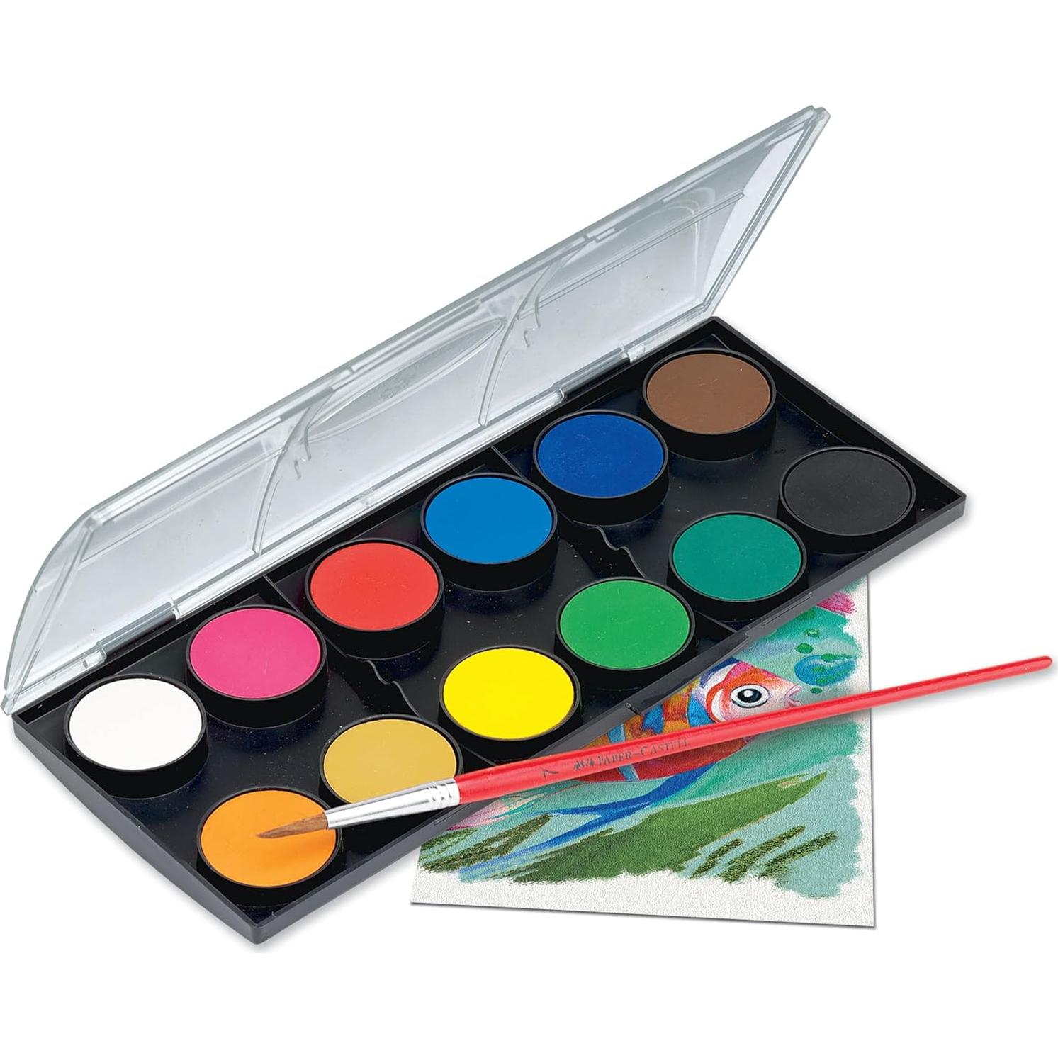 Juego de Pinturas Acuarelables Faber-Castell 12 Colores