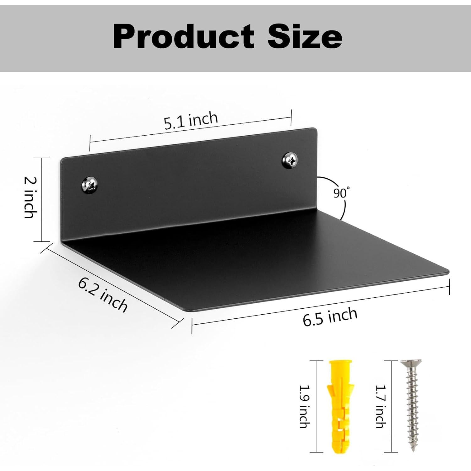Estantes Flotantes ELSKER&HOME Negros 2 Paquetes 15.7"