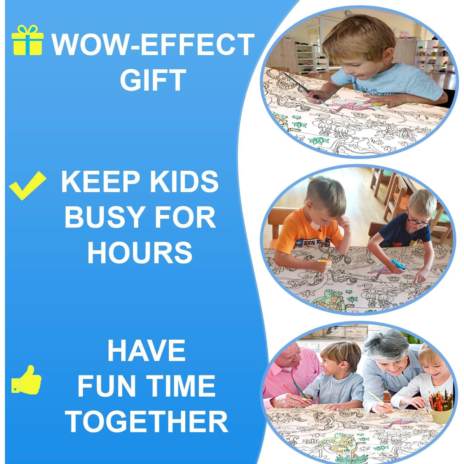 Póster Gigante para Colorear ALEX Art - Dinosaurios 97.79x67.74cm